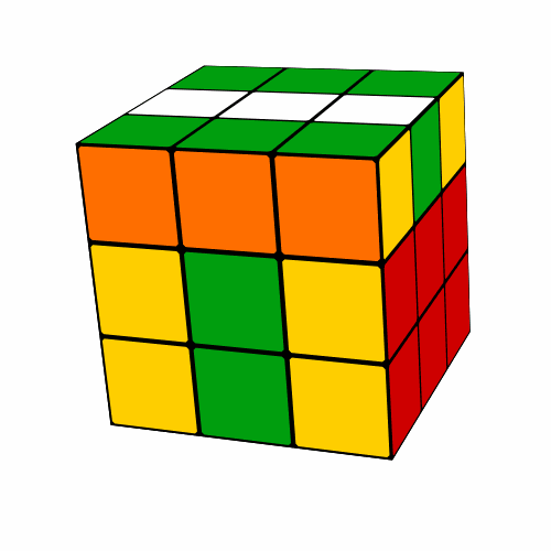 Scrambled Rubik's Cube solution (easy)